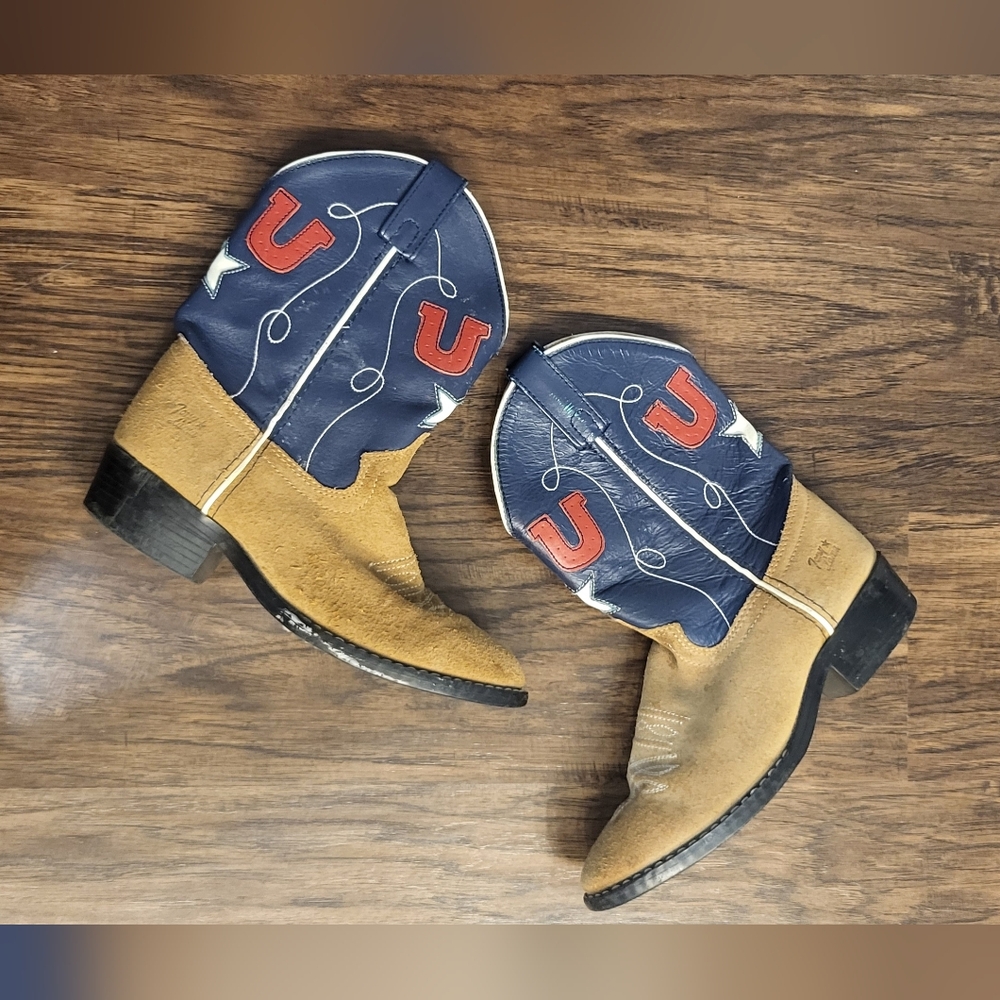 Boys Tony Lama Horseshoe Western/Cowboy Boots Size 1.5 Western Cowboy Rodeo